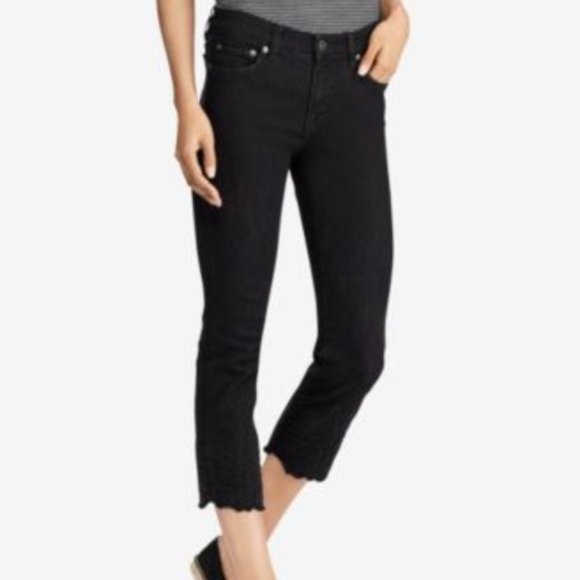 Lauren Ralph Lauren Denim - 🏆LAUREN Ralph Lauren Black Embroidered Hem Capri